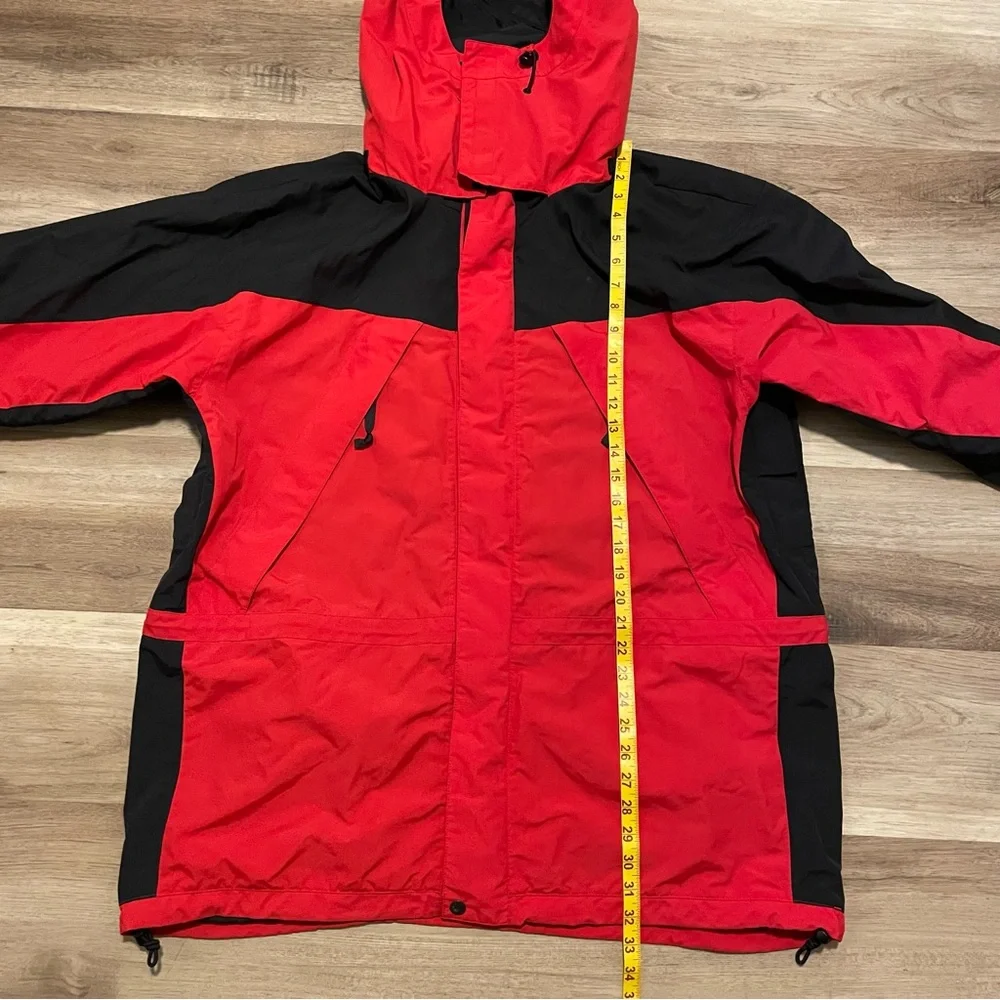 Vtg 90s The North Face Hydroseal Jacket Mens XL  Mountain Guide Red Black